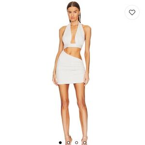 NWT Superdown Halter Silver Dress BRAND NEW